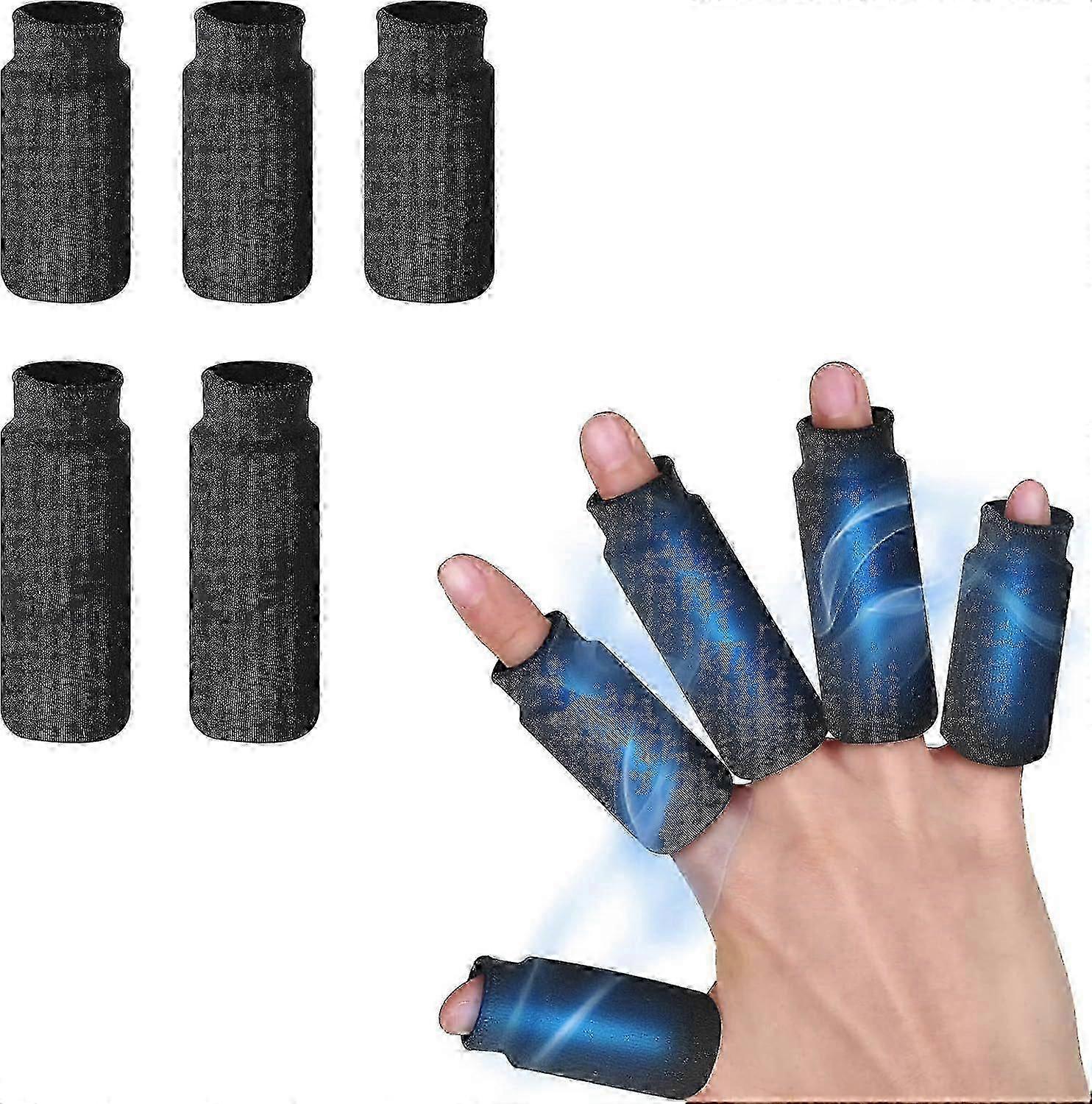 5 stk finger ishylser isposer for fingre, tomler og tær varm kuldeterapi for leddgikt, senebetennelse, triggerfinger og hoven finger