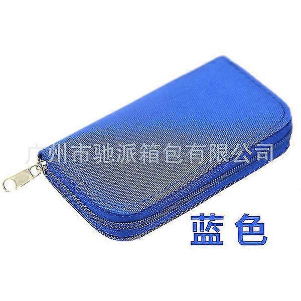 Memory Card Case, SD Memory Card Case, Suitable for SD and SDHC Cards, 22 Slots (Blue)