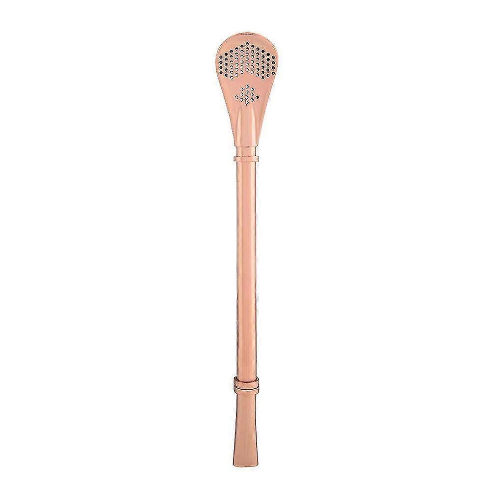 Stainless Steel Drinking Straw with Filter for Coffee, Tea & Juice - Eco-Friendly Pink & Golden Reusable Straws
