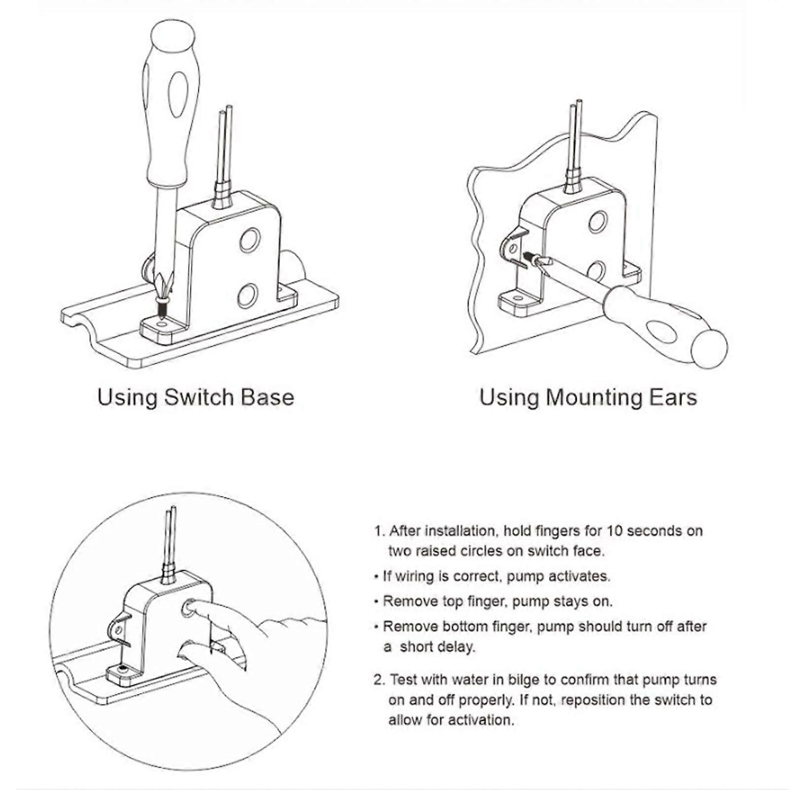 Bilge pump sensor switch automatic alarm marine 24V