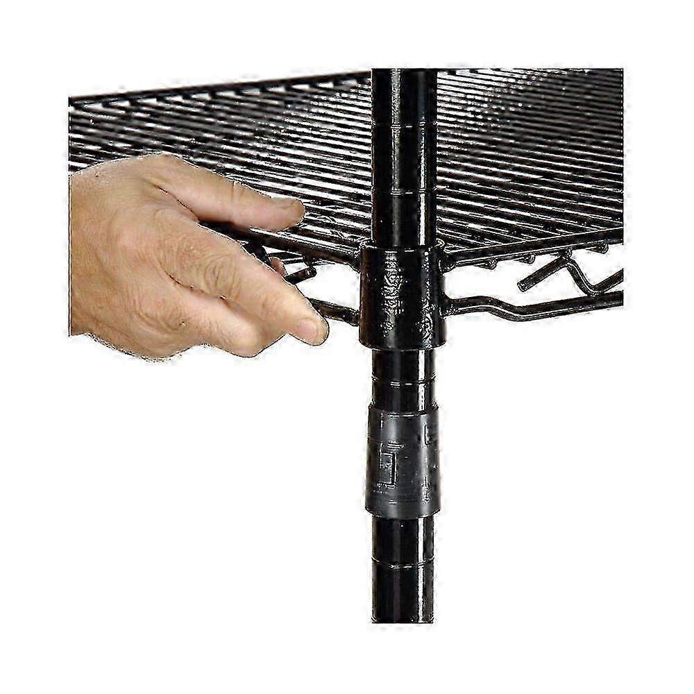 Adjustable NSF Commercial Black Epoxy Wire Shelving Unit 18x24x74