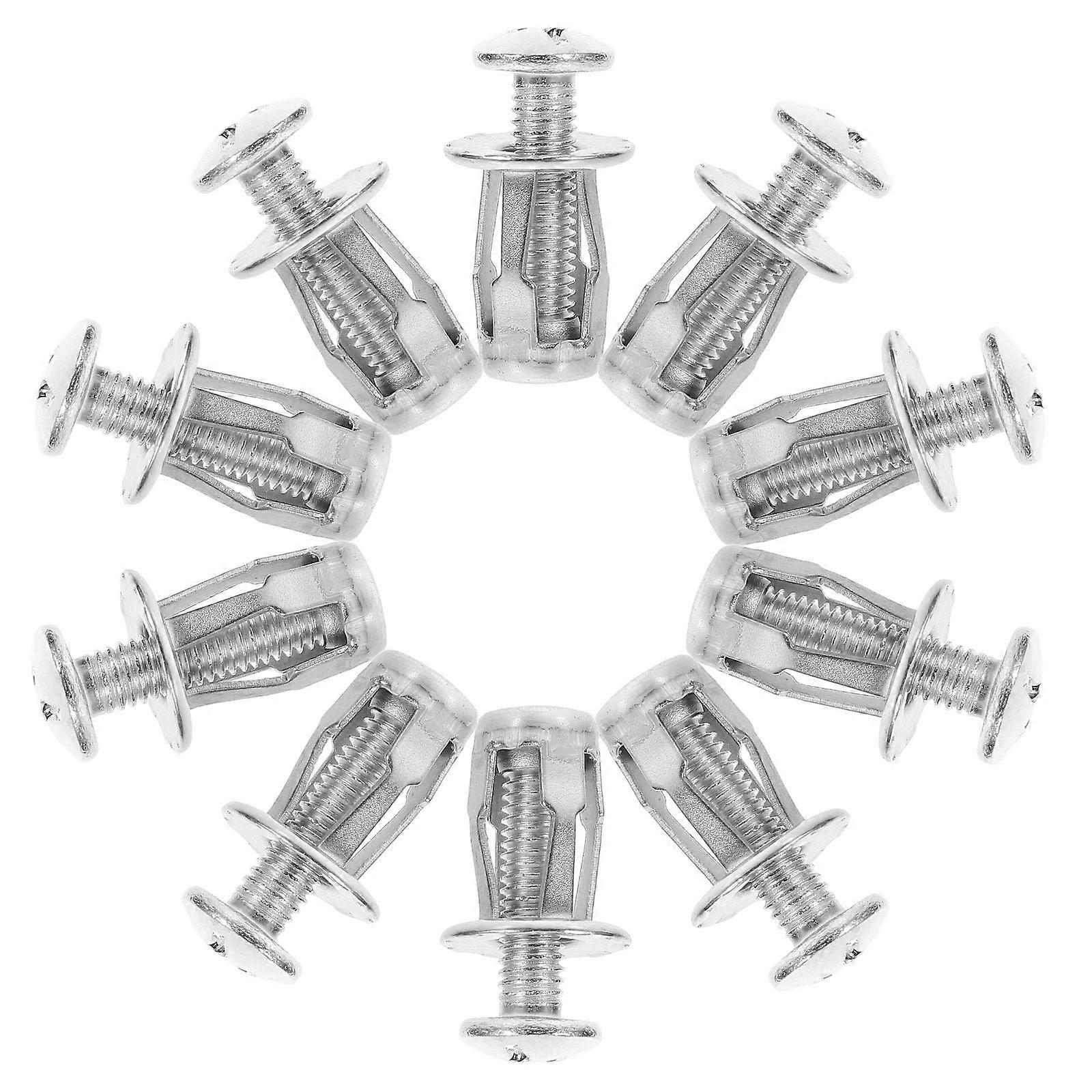 Hollow Core Door Anchors Petal Nuts Screws Secure Hold Silver 6*25 Installation Projects 20Pcs