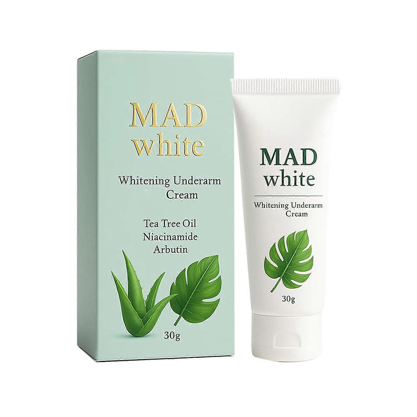 Mad White Κρέμα Λεύκανσης Μασχάλης, Anti-Black Underarm Deo Cream για σκούρες μασχάλες, αγκώνες, γόνατα