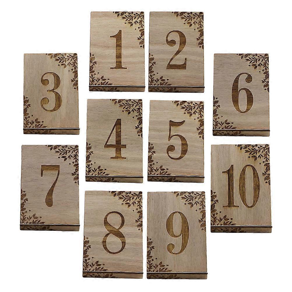 10pcs Decor Wooden Numbers 110 Rustic Table Numbers for Wedding Reception