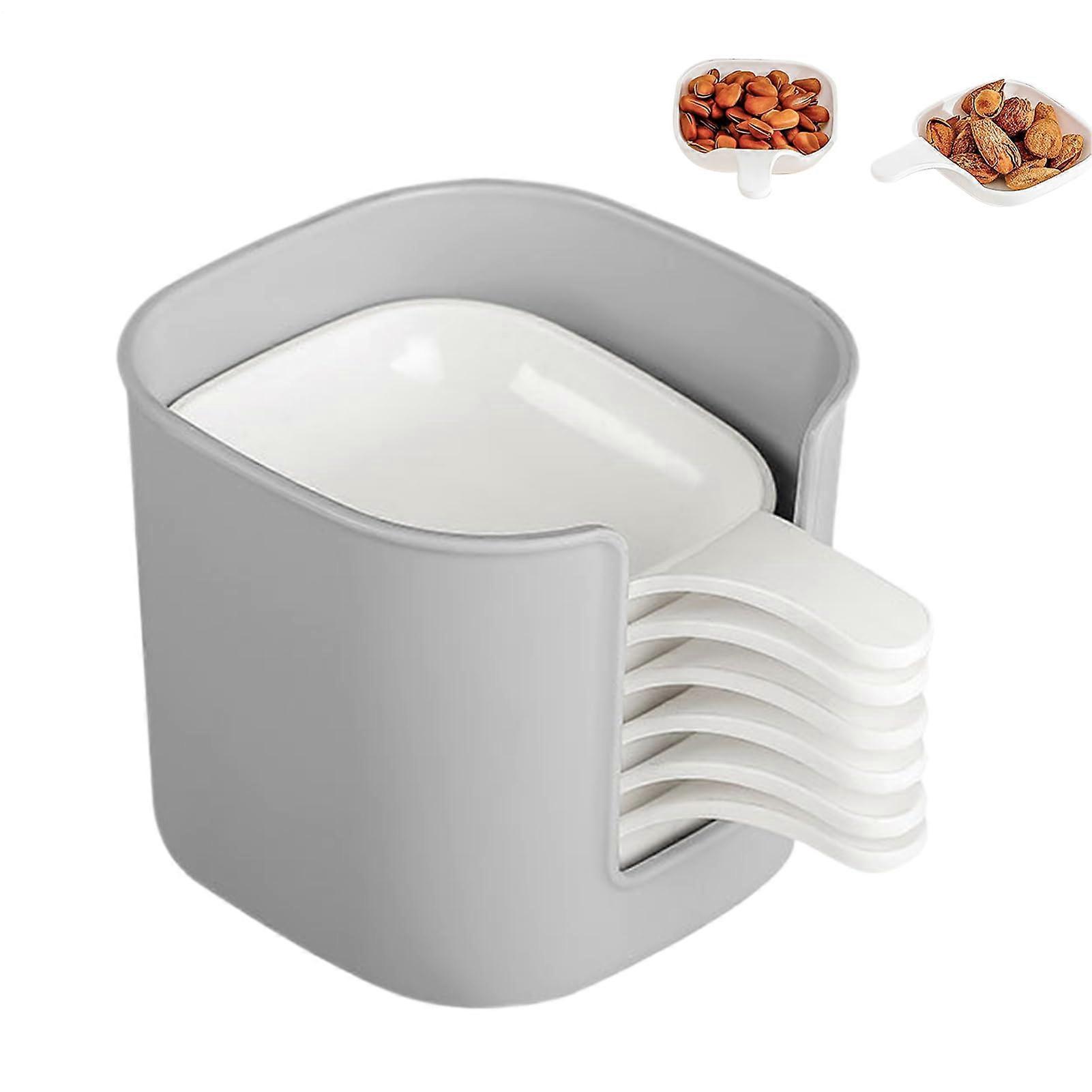 Sojasauce Schuessel 6-Piece Soy Sauce Bowls With Handles Dip Tray With Holder Ketchup Tray Serving Platter For Snacks