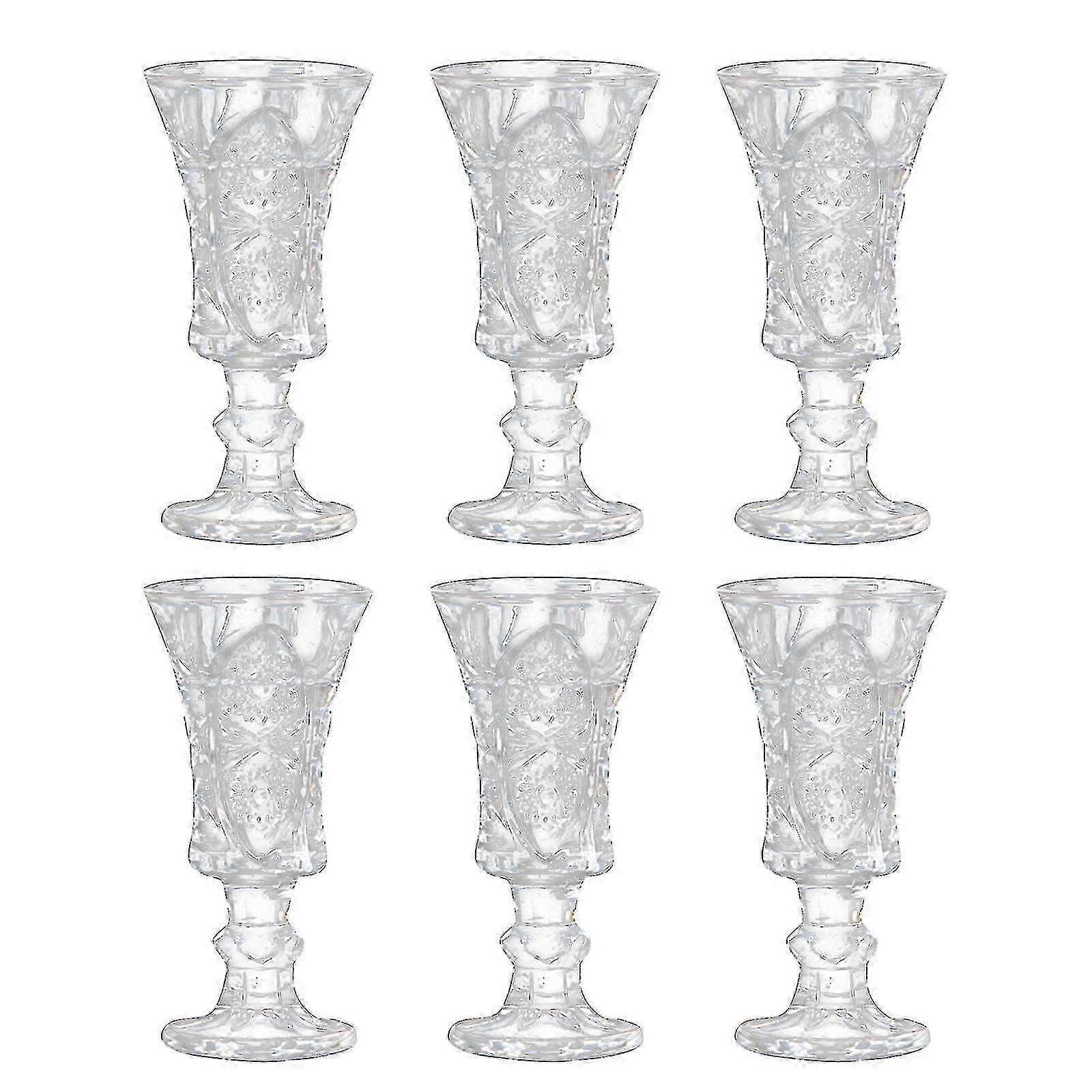 Lead-Free Shot Glasses Set of 6, Heavy Base 34ml Clear Glass Cups for Tequila, Vodka, Whiskey