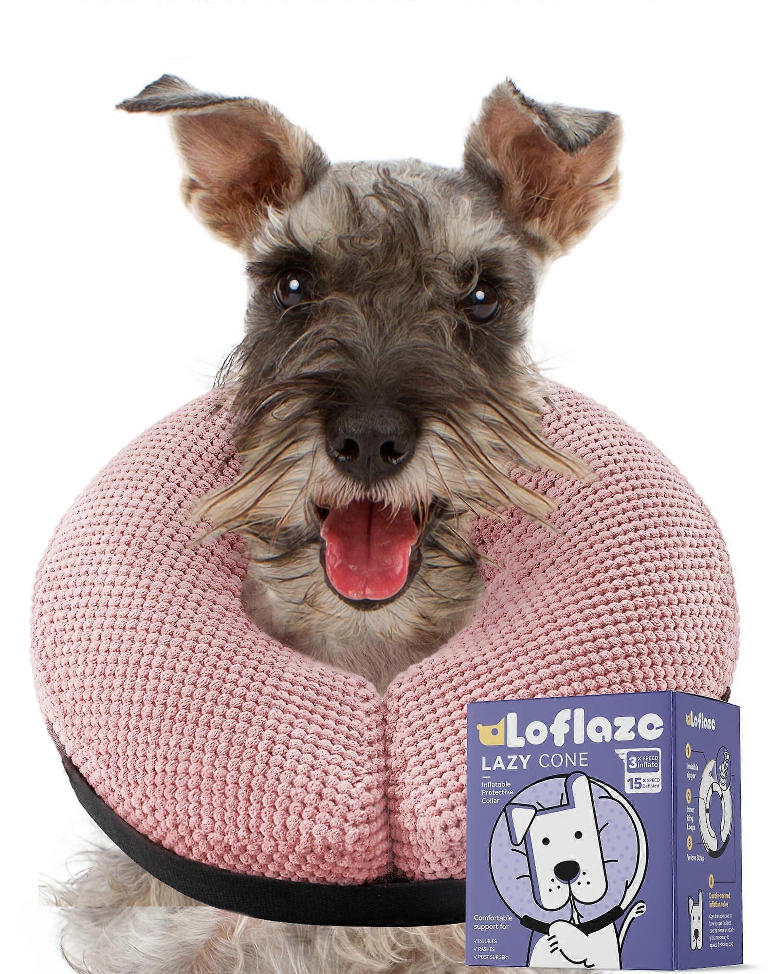 Soft Inflatable Dog Cone Collar Medium/Large/Small, Cat Size Dog Neck Donut, ECollar Alternative for Recovery