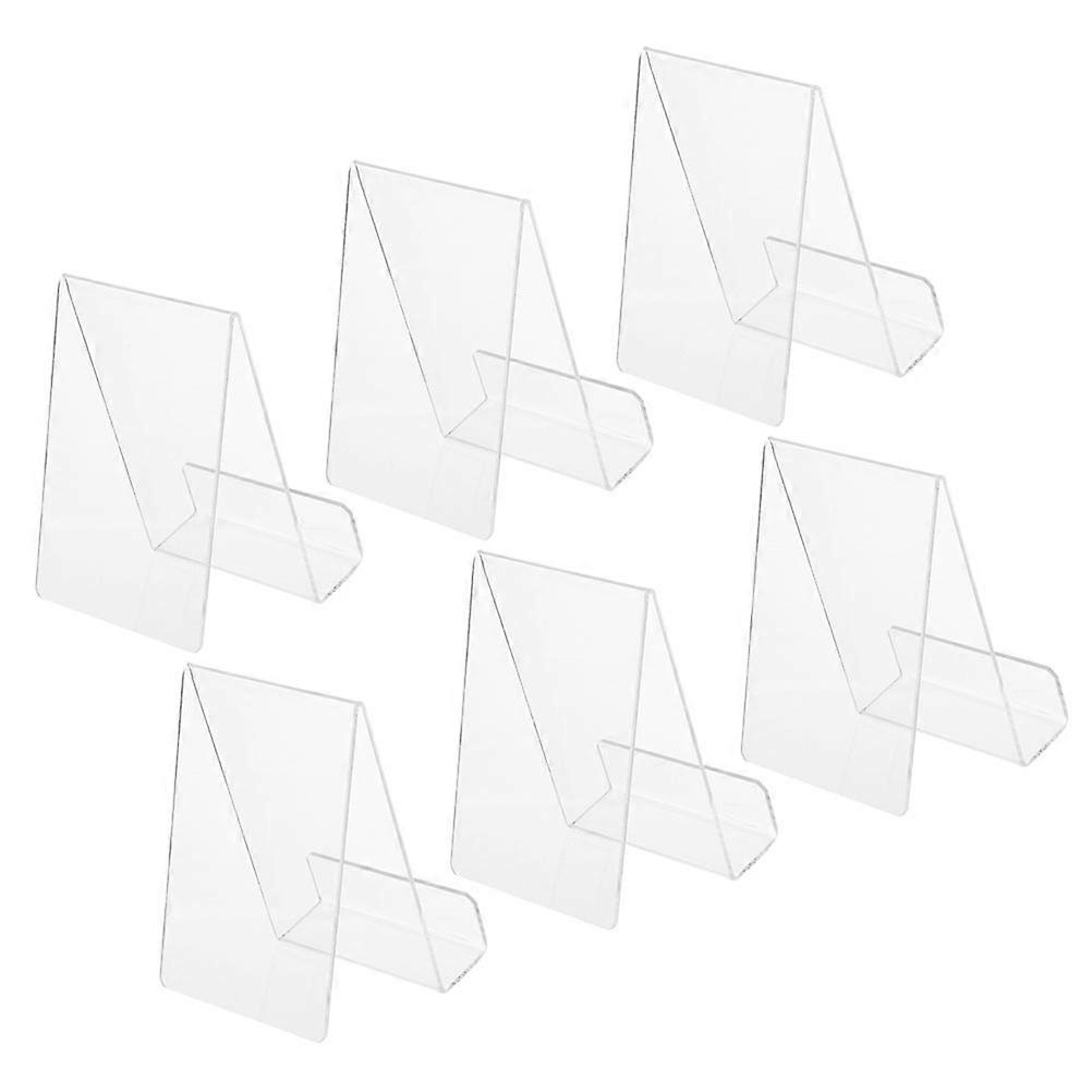 Clear Acrylic Book Display Stand 6Pcs Rack Suitable For School Retail Shops Simple Design Ideal For Storing Books Documents