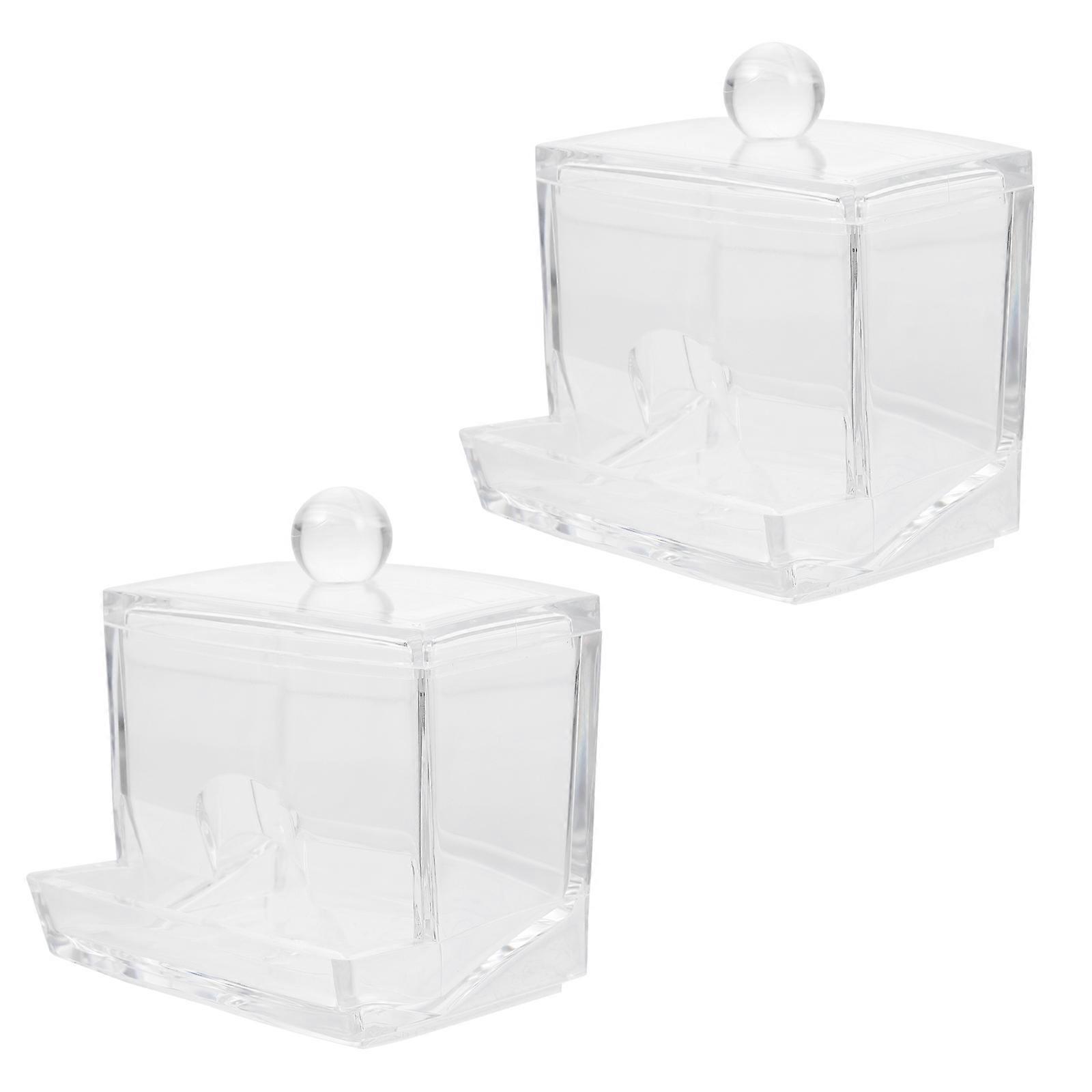 Storage Box for Storage Use 2Pcs Transparent Containers