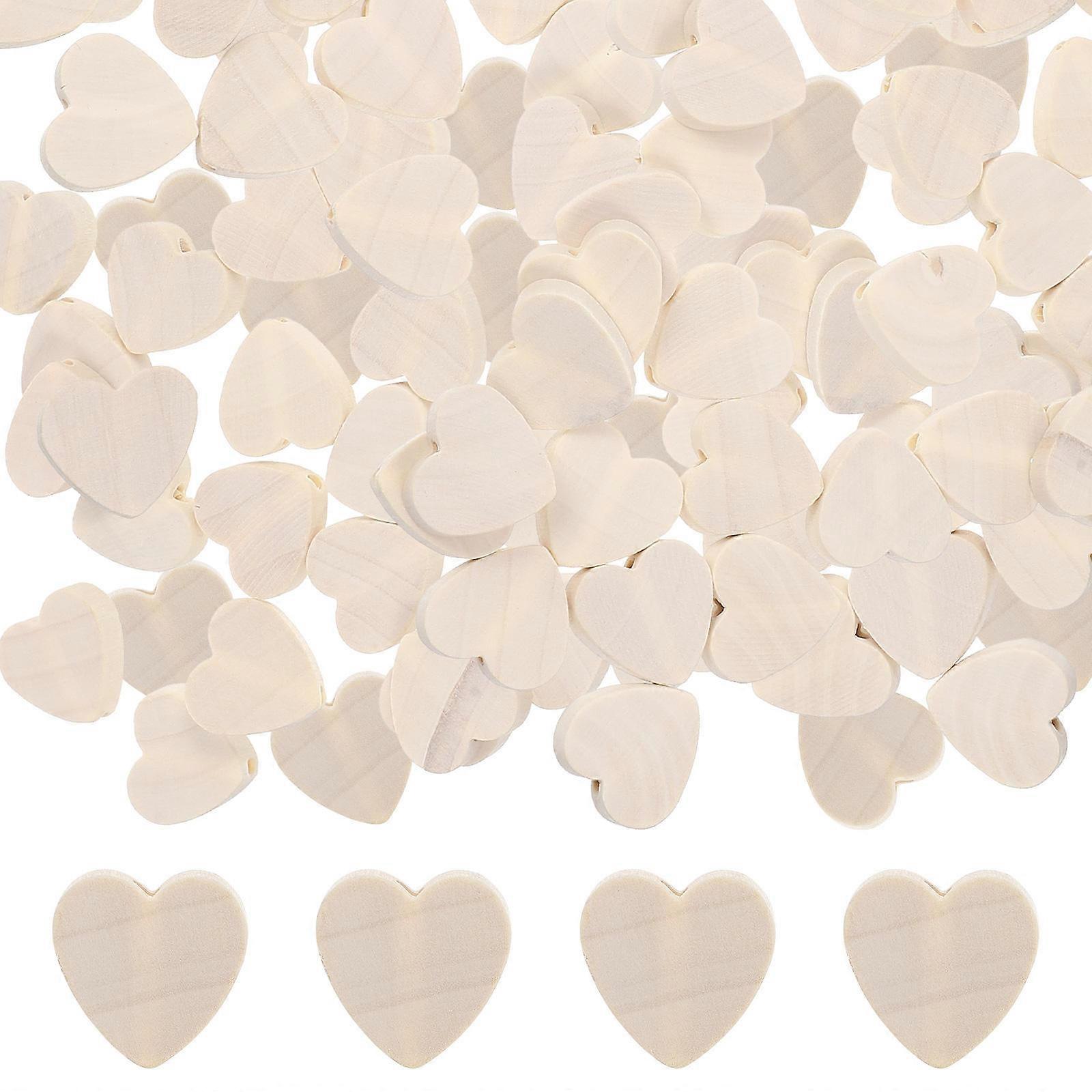 Heart Beads for DIY Use Plastic Beige Color Lightweight and Durable for Jewelry Making Crafts 100pcs