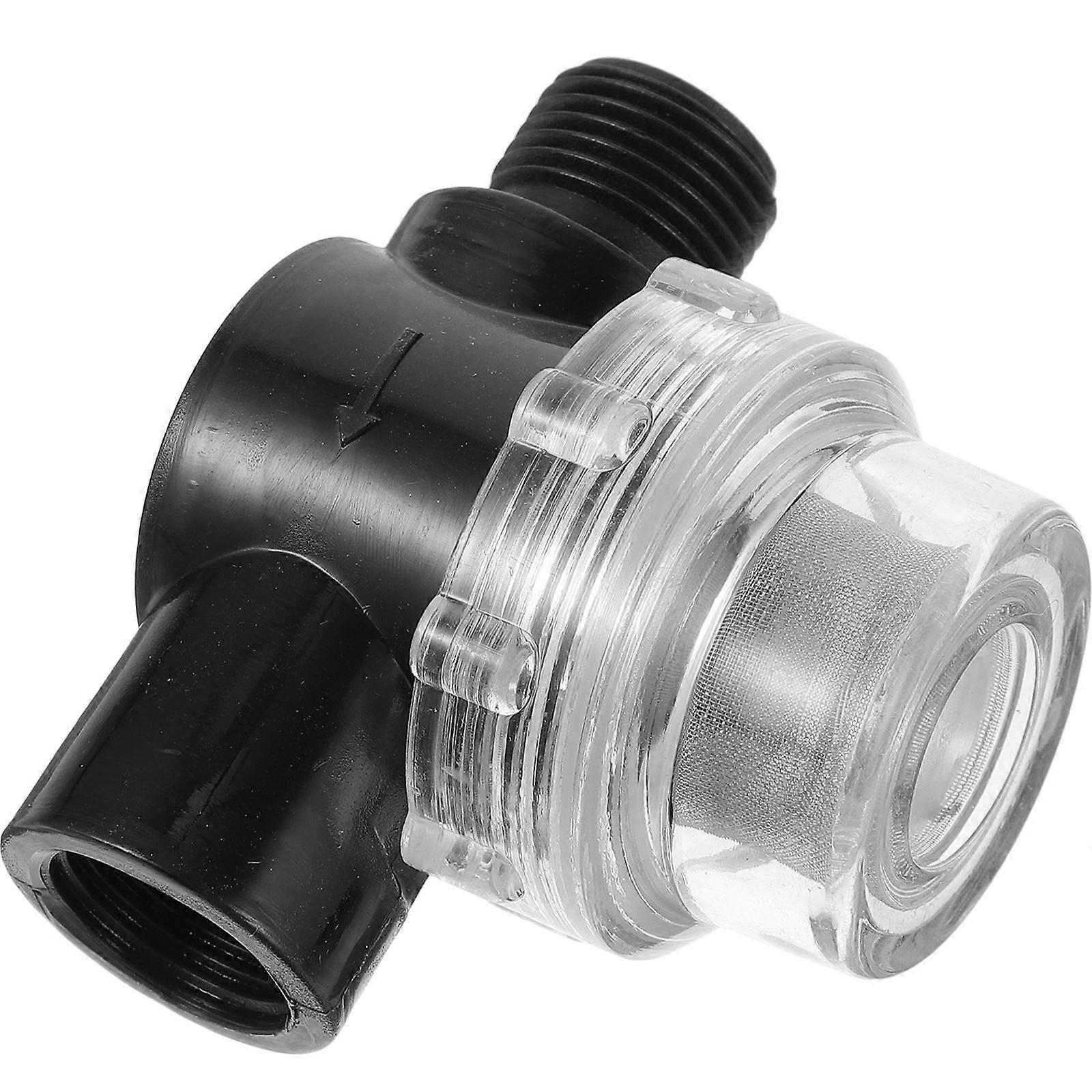 Inline Water Filter Strainer with 50 Mesh Stainless Steel Screen for Home Use Easy to Clean Black