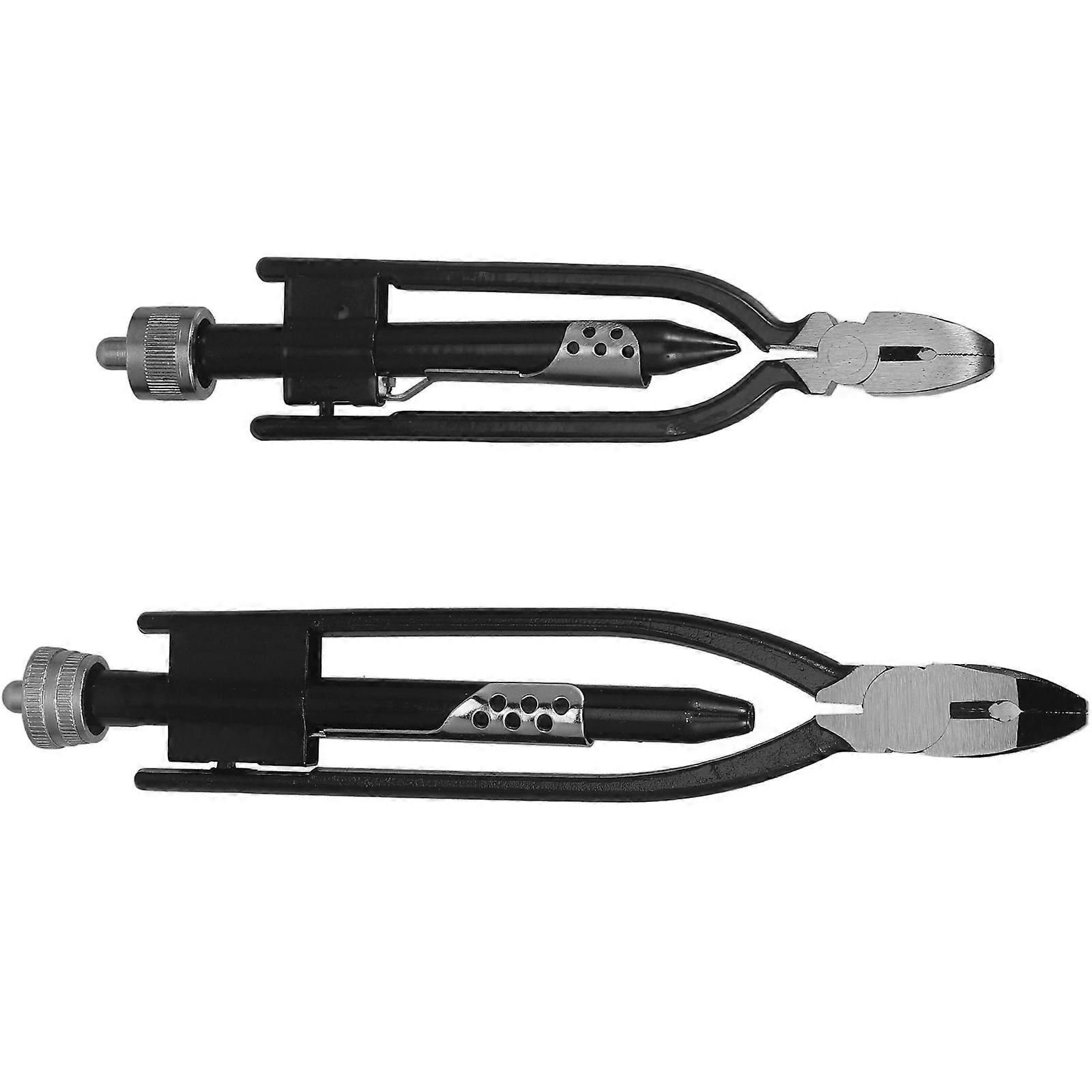 Safety Wire Twisting Pliers 2Pcs Designed For Mechanics 9 Inch 6 Inch Black Wire Cutting Functionality