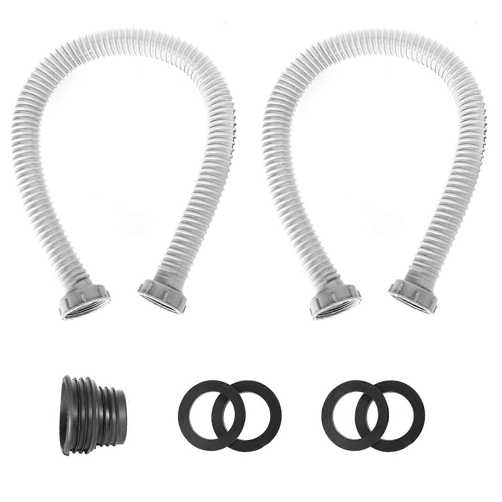 2pcs Expandable Drain Tubes for Lavatory Sink, Flexible Hose for Drainage, Solid Construction, Easy Installation Design