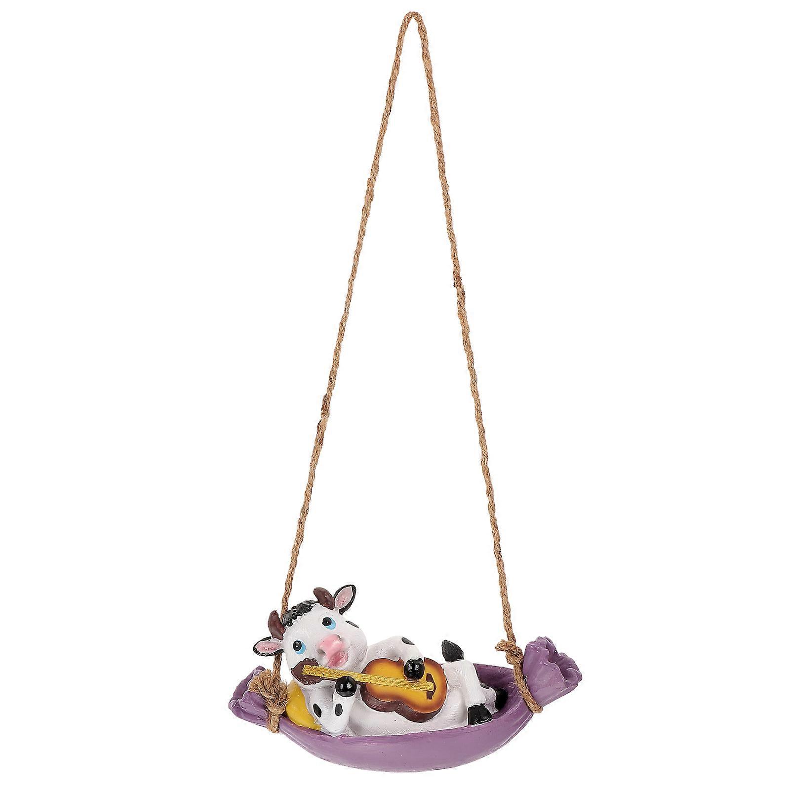 Cow Figure Garden Statue Living Room Decor 21x11cm Assorted Color Well-Crafted 1Pcs