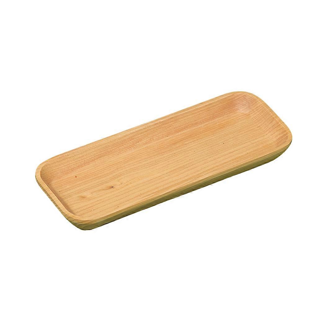 Mini Wooden Tray for Home Made of Composite Material Khaki Creative Shaped Food Serving Tray 20.5x8x2cm