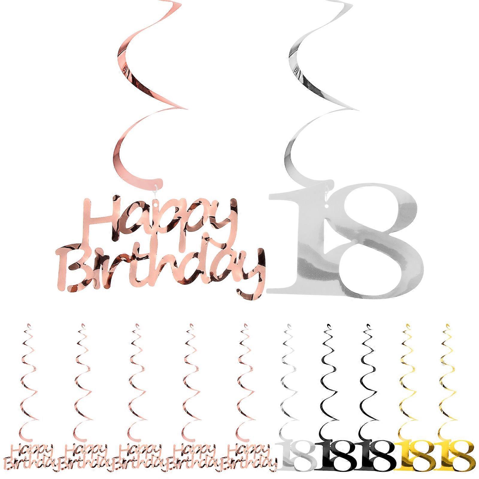 Hanging Swirl Decorations 2 Set For 18th Birthday Party Swirls Party Atmosphere Enhancement Assorted Color