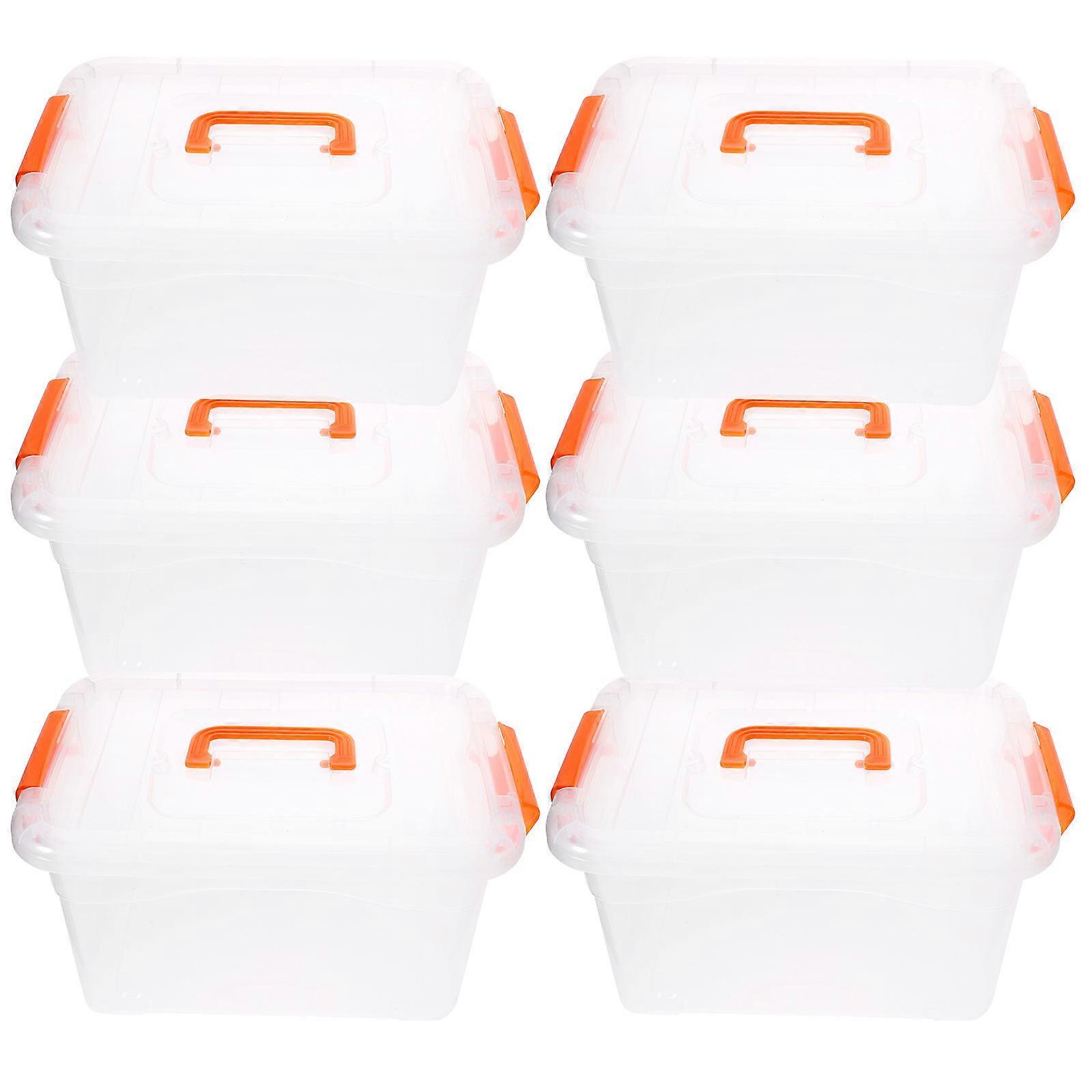 Small Storage Bins 6Set For Practical Home Use 29X20cm Rectangular Portable Storage Box