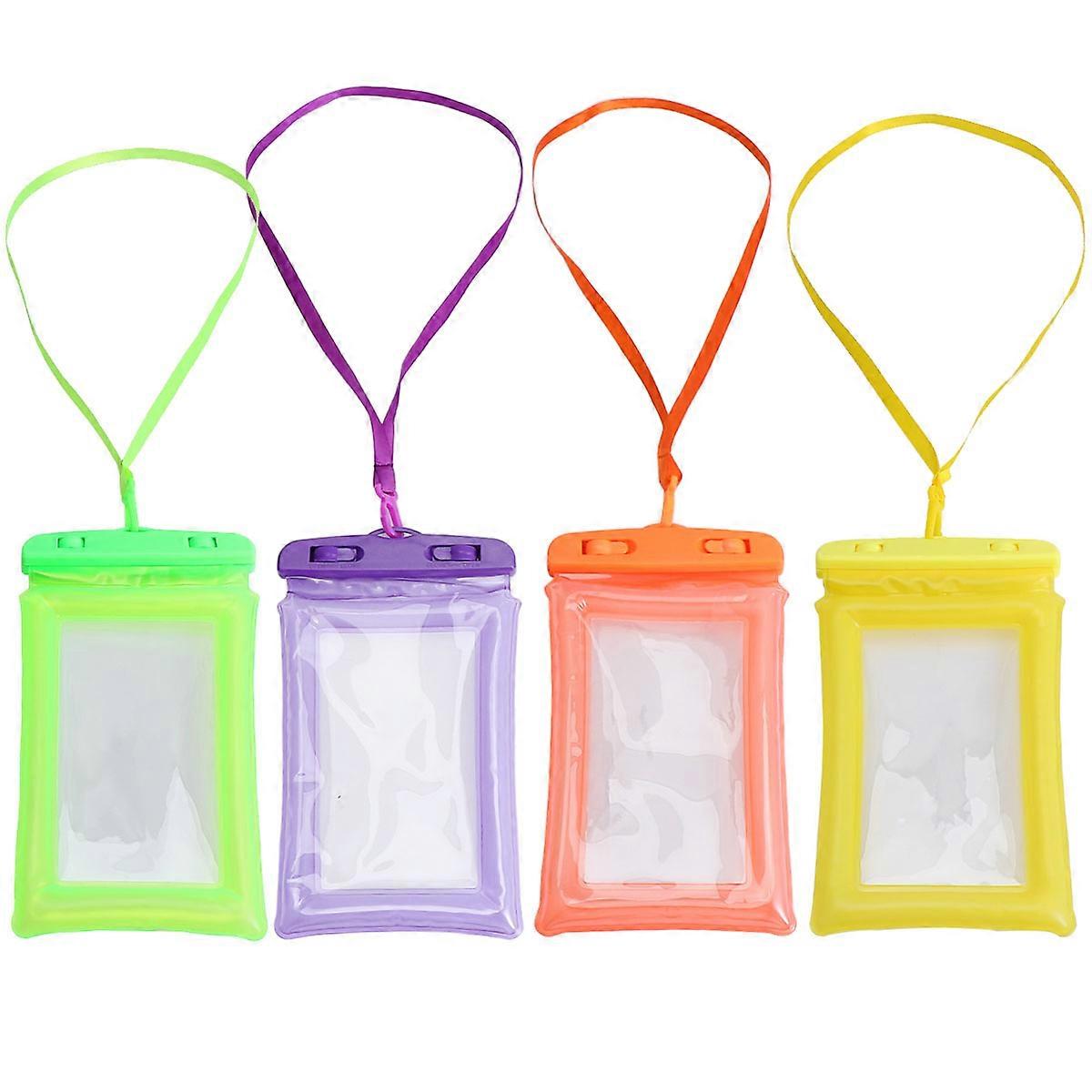 Universal Waterproof Phone Bag 4Pcs Set Ideal For Snorkeling Fishing And Water Park PVC Storage Underwater Photography