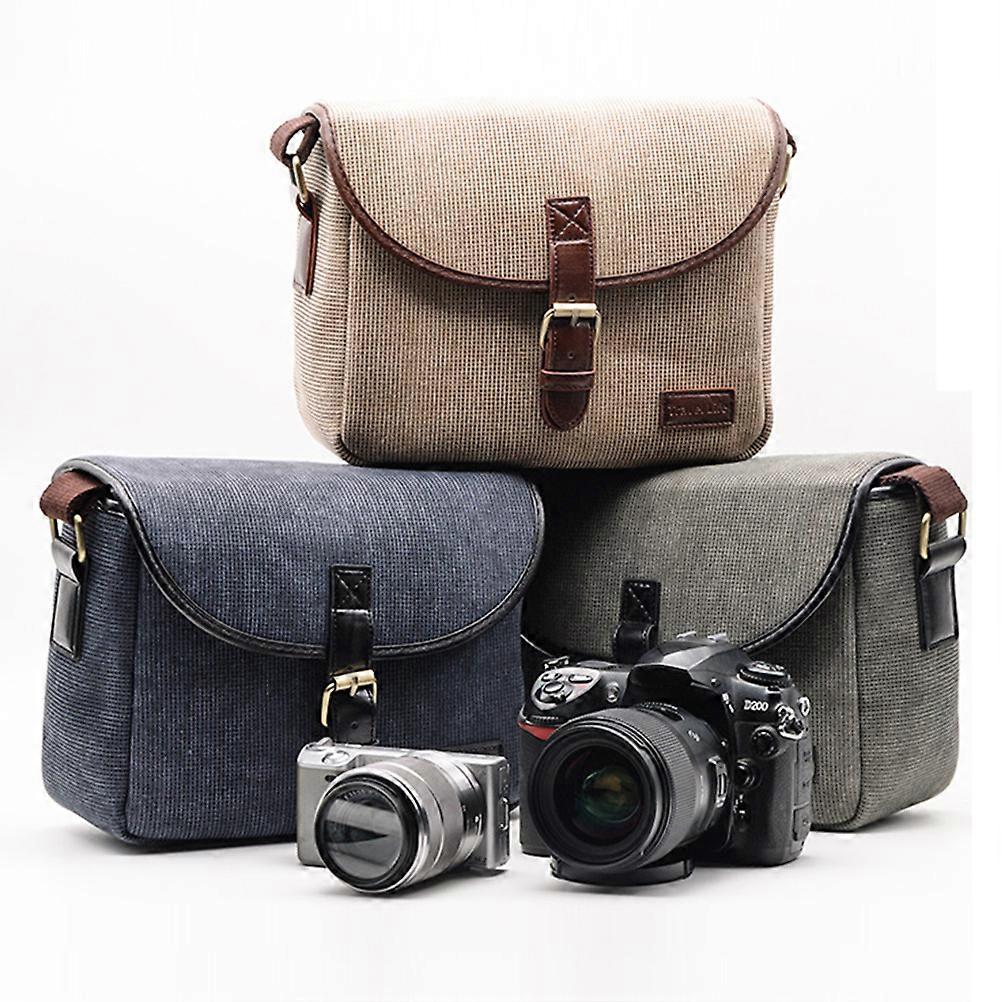 Digital Camera Storage Bag Vibration Damping Handbag For Outdoor Photography And Travel With Rectangular Shape And 25 X 12 X 18 Cm Size In Khaki 1Pcs