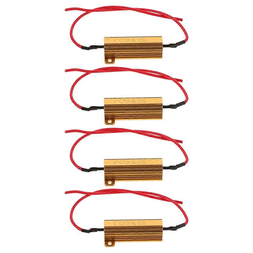4pcs 50w Load Resistors for Turn Signal Lights Flasher Adapter for Conversion Kit Automotive Resistor Decoder