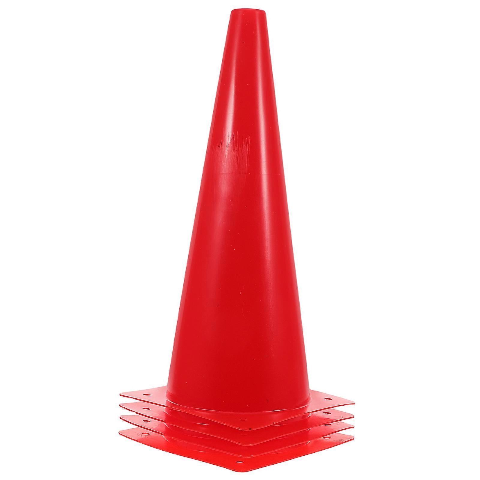 High Visibility Agility Training Cones For Soccer Field Indoor Outdoor Games Red Color 4Pcs
