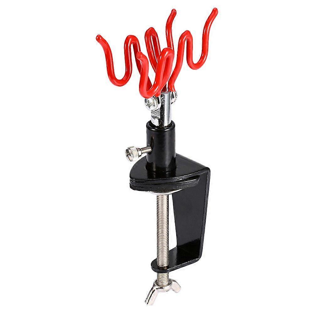 Airbrush Holder Clamp On Table Mount for Hobby Paint Spray Gun Kit, Adjustable Metal Design, Compatible with Most Airbrushes