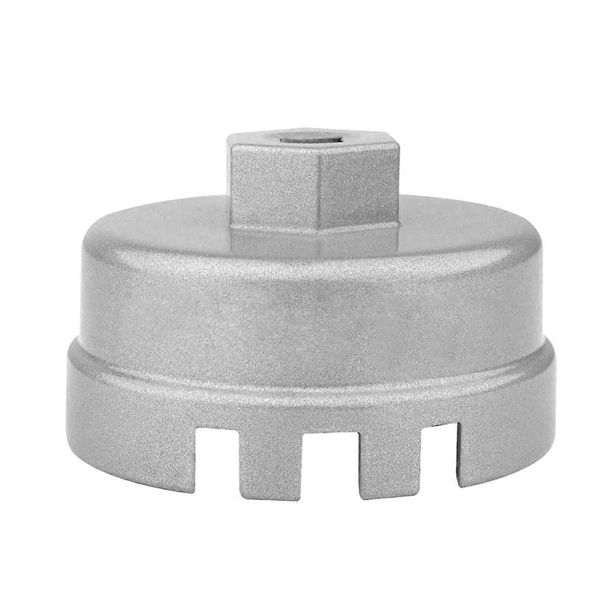 Car Oil Filter Wrench with Grooves, Cap Type Oil Filter Tool, Oil Filter Wrench, Aluminium Alloy Key Oil Filter Tool, Oil Filter Wrench (White)