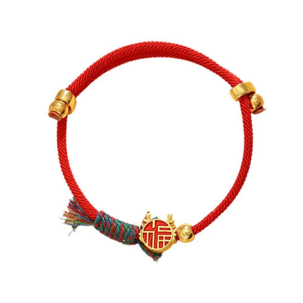 Justerbart ormstjärneband 2025 ormens år rött rep metallberlock elegant modesmycke gåva