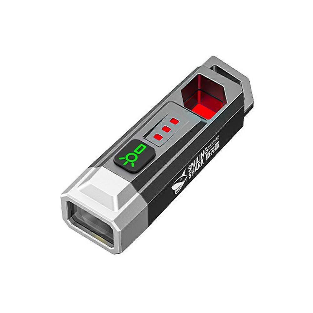 QHUDLV Mini Flashlight ,Red White Light USB Rechargeable ,Portable Hidden