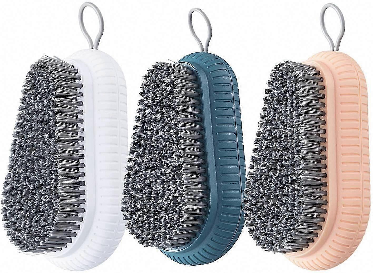 Clothes Brush for Laundry, 3-Piece Handheld Cleaning Brush Set in Multiple Colors