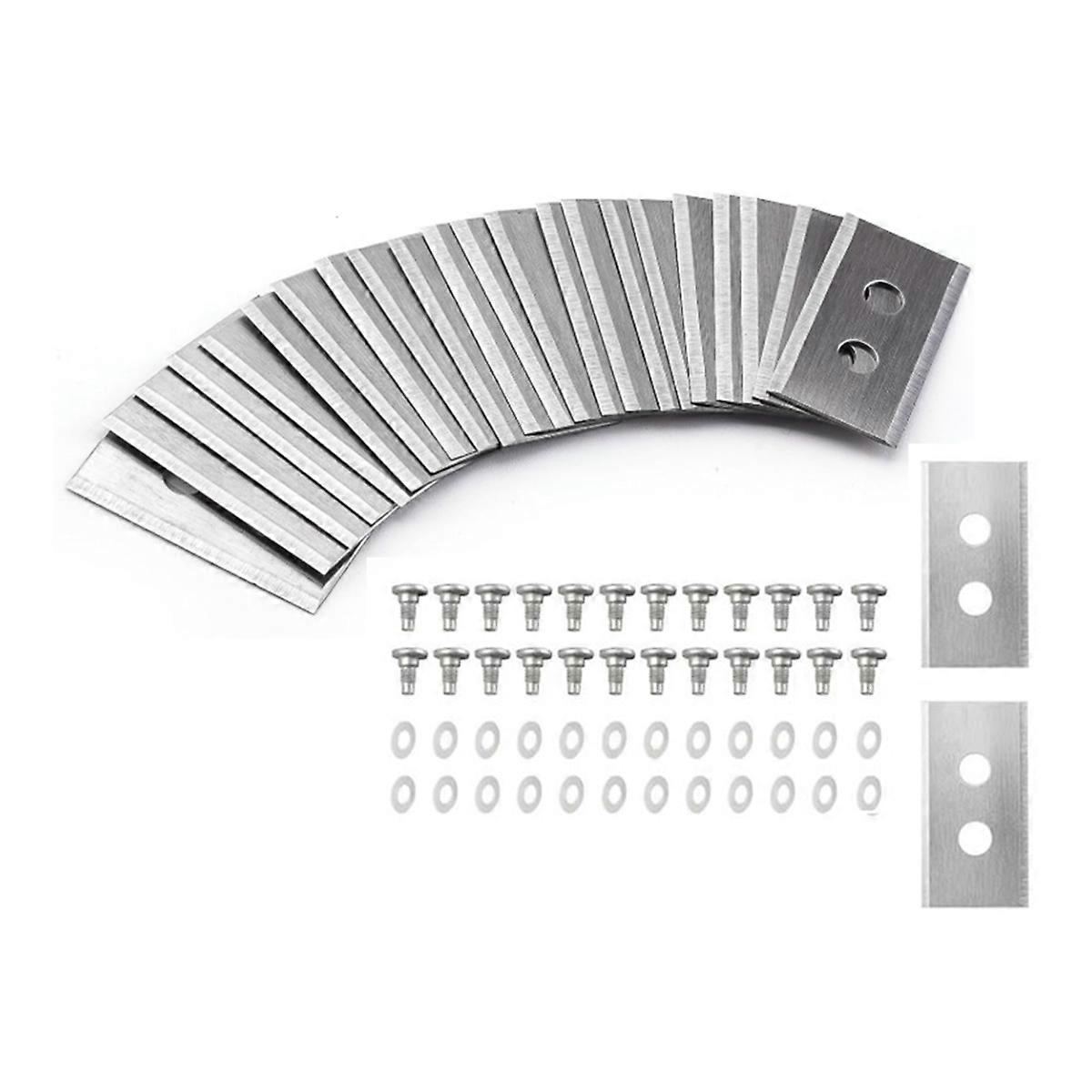24 Pcs Replacement Blades with Plastic Washers for Luba & Yuka All Series Replacement Robotic Lawnmower Blades