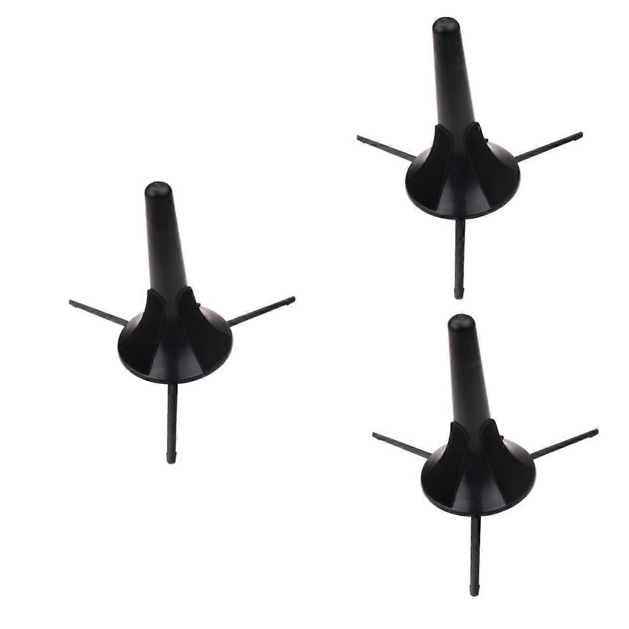 Foldable Trumpet Stand Portable Tripod Holder with Stable Metal Leg Black