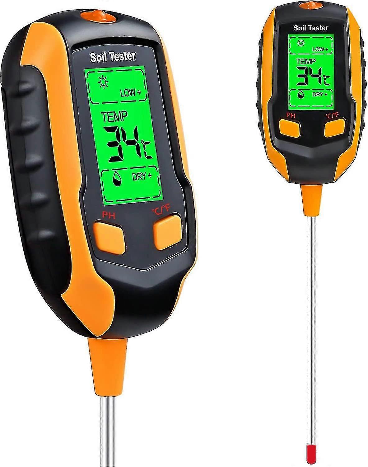 4 - In - 1 Soil Hygrometer To Detect Plant Temperature / Soil Humidity / Ph Meter / Solar Intensity / Ambient Humidity Plant Soil Tester For Horticult