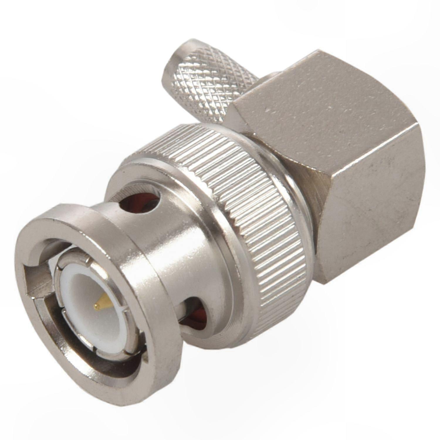 Right Angle Crimp Connector for RG58 RG400 RFC195 Coaxial Cable Adapter Male Plug