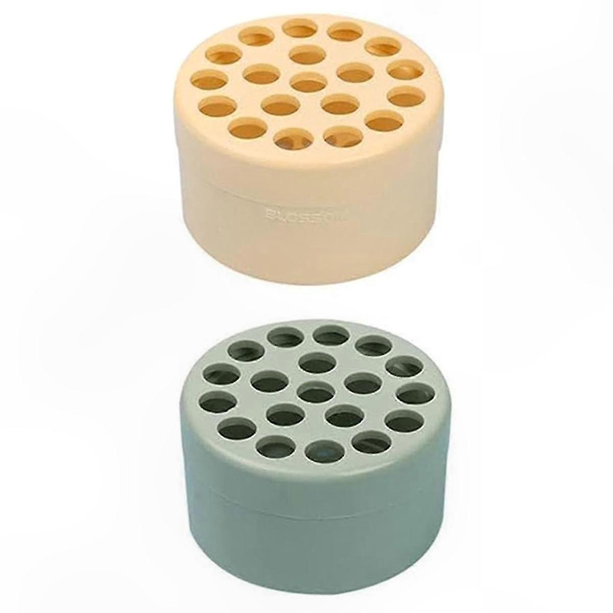 2-Pack Spiral Flower Arrangement Holders for Vases, 19-Hole Stem Supports for Ikebana Designs