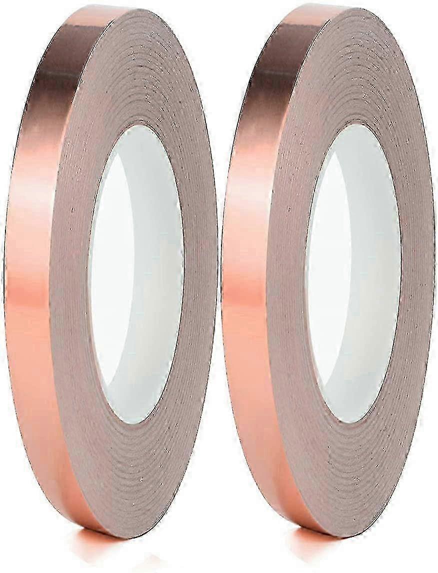 導電性接着剤付き銅箔テープ:ステンドグラスプロジェクト、EMIシールド、電気メンテナンス用2ロール