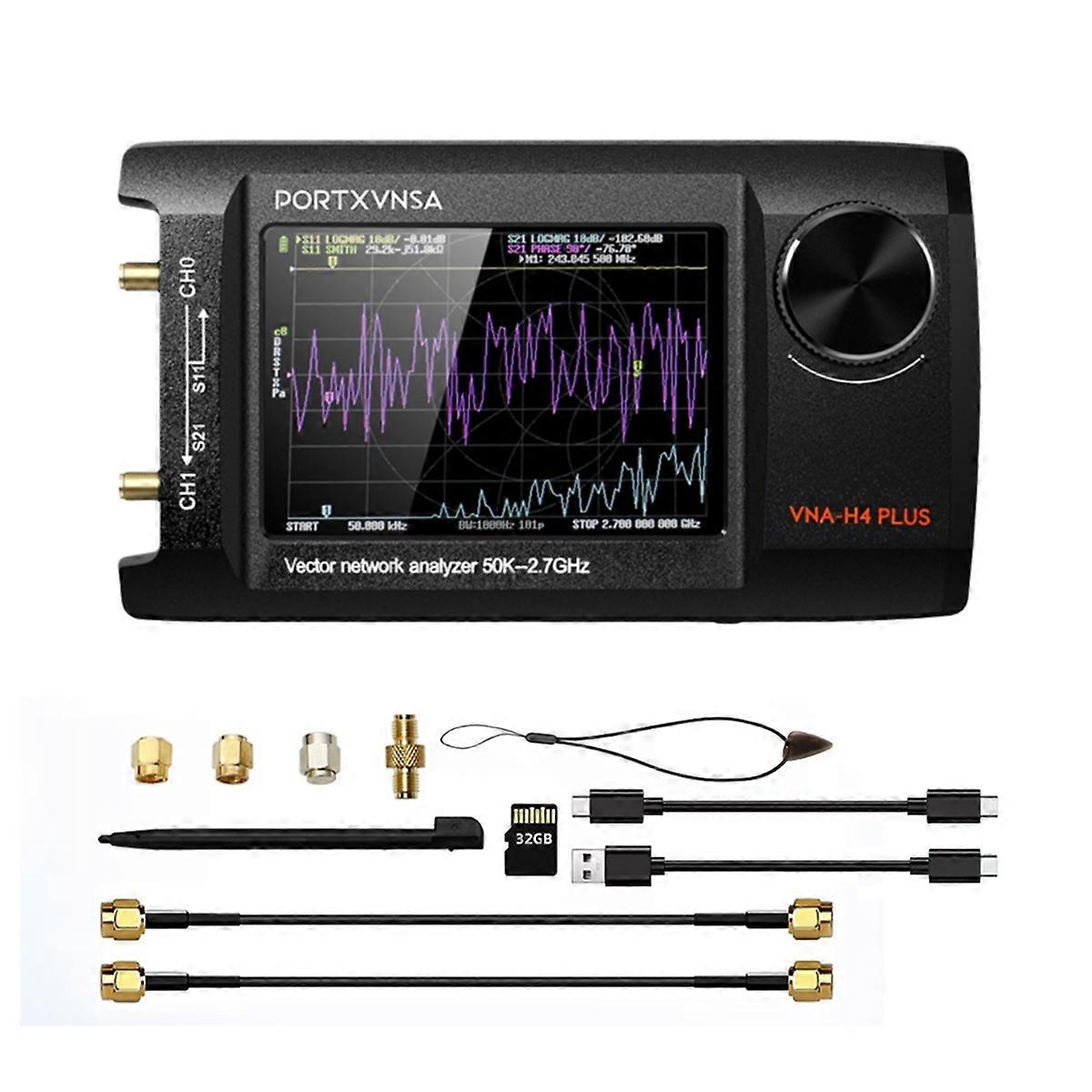 Analyseur d’antenne de réseau vectoriel portable Écran LCD IPS avec carte