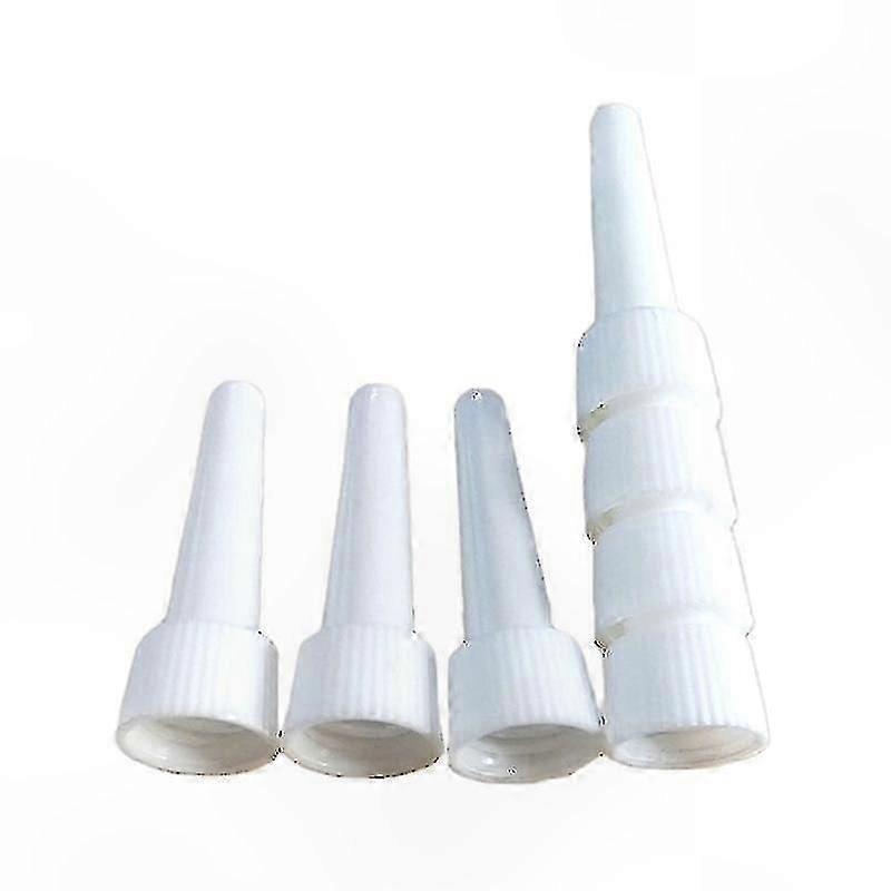 Plastic Ointment Tube Nozzle with Lid, Long Point Applicator for Hemorrhoid Paste, 10mm-20mm Sizes