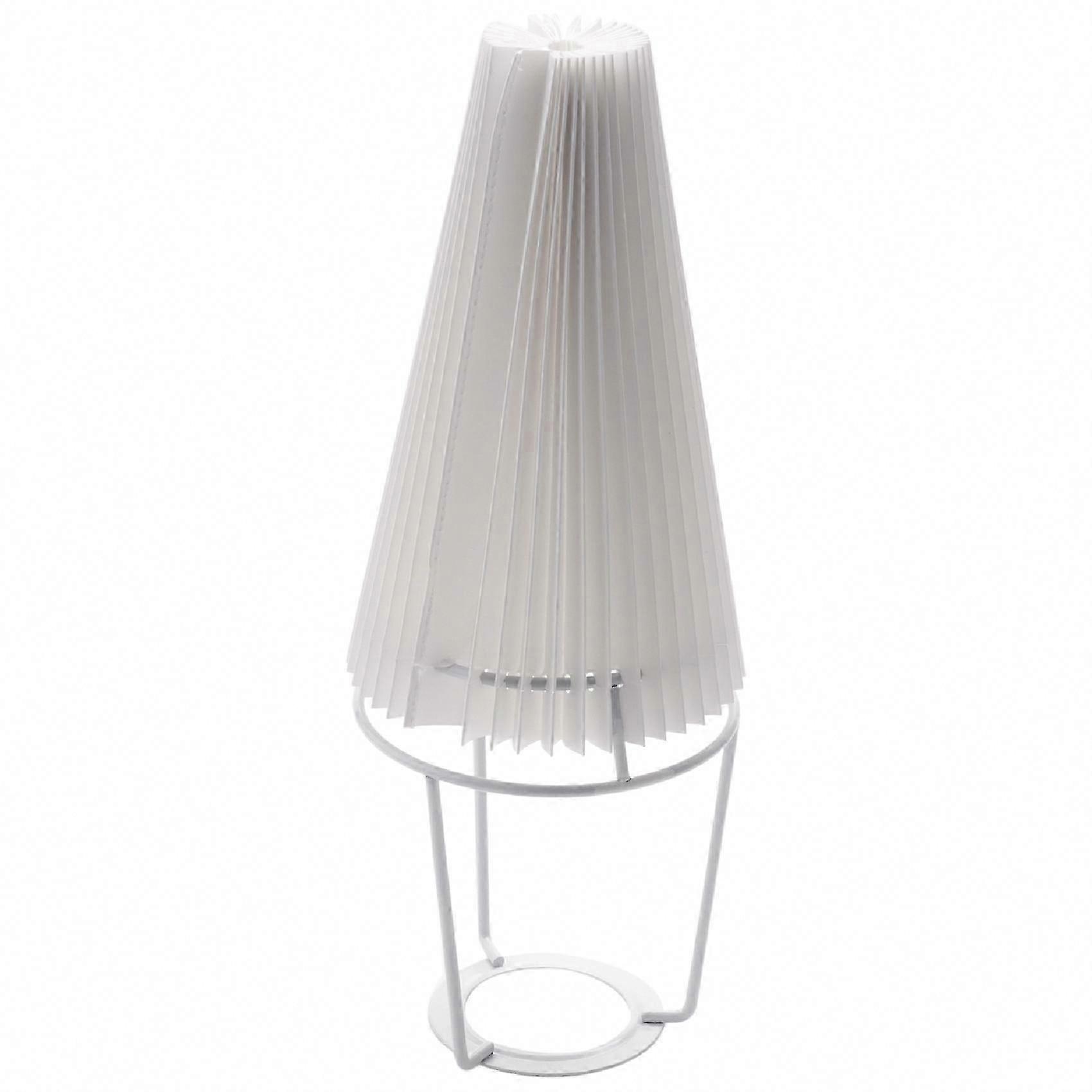 Japanese Style Pleated Lampshade Table Lamp - Standing & Desk Lamp for Bedroom