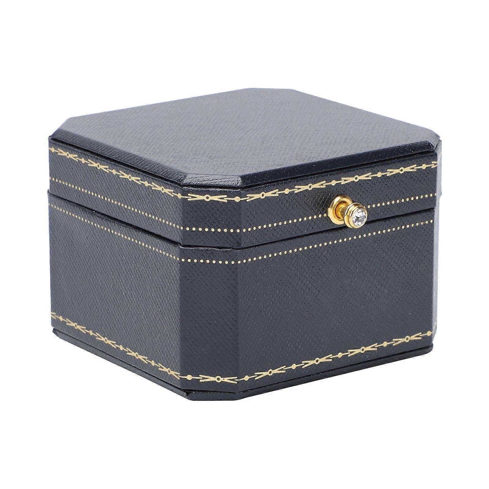 Jewellery Organizer Box Household Item Rectangular Blue Composite Material for Display 1Pcs