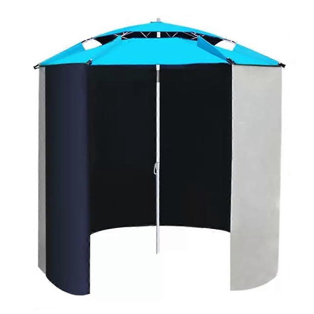 Blue Parasol Fishing Umbrella 8.5ft with Tilt, UV Protection, Windproof Design, Ventilated Canopy, Includes 2.2m Sand Anchor