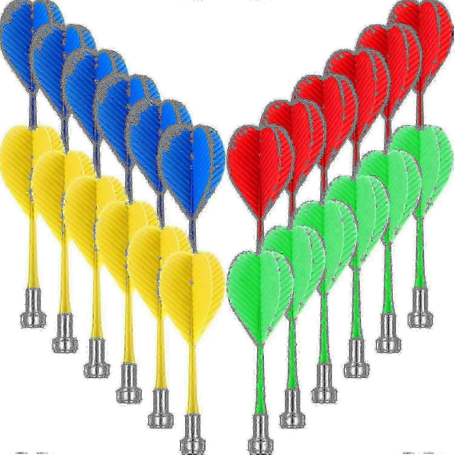 24 stycken Magnetiska Dart Säkerhet Plast Dart Ersättning Dart För Pojkar Flickor Och Vuxna Target Gamek