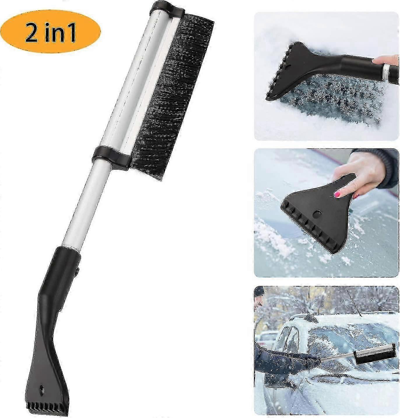 Winter Car Snow Brush with Ice Scraper and Whisk for Easy Snow Removal
