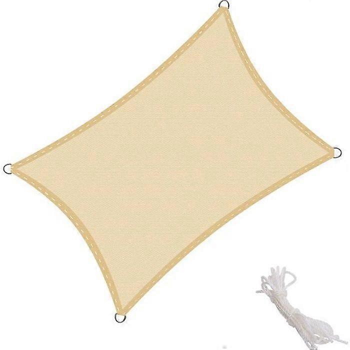 Kingshade Shade Sail - Rectangular 2x3m - Breathable UV Protection - Sand Color