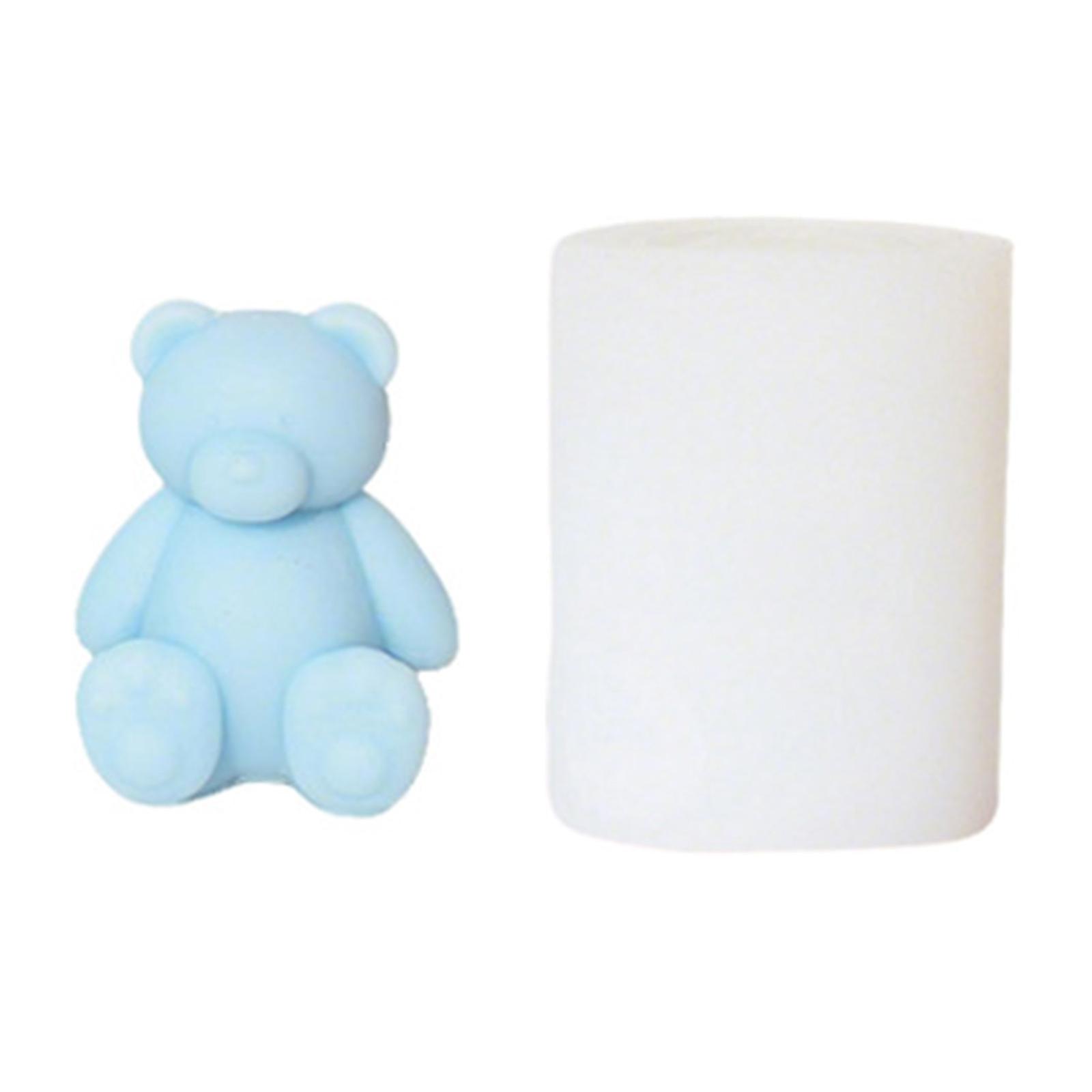 Artistic Silicones Bear Shape Candle Mold For DIY Enthusiasts Easy To Use Reusable Design Enhances Home Aesthetic  S