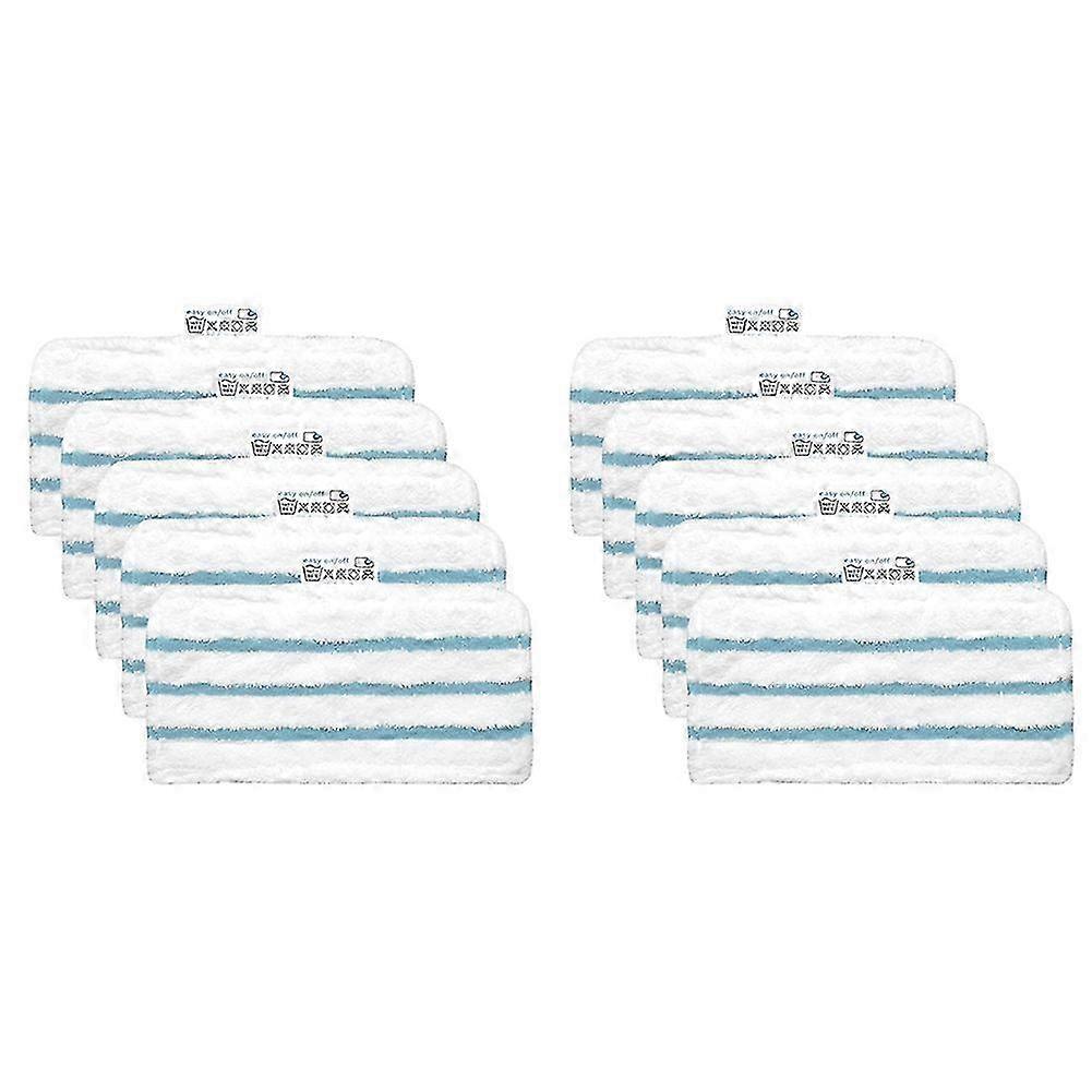 Pack of 10 Microfiber Pads for Steam Mop Replacement, Compatible with FSM1616 and FSM163 Cover