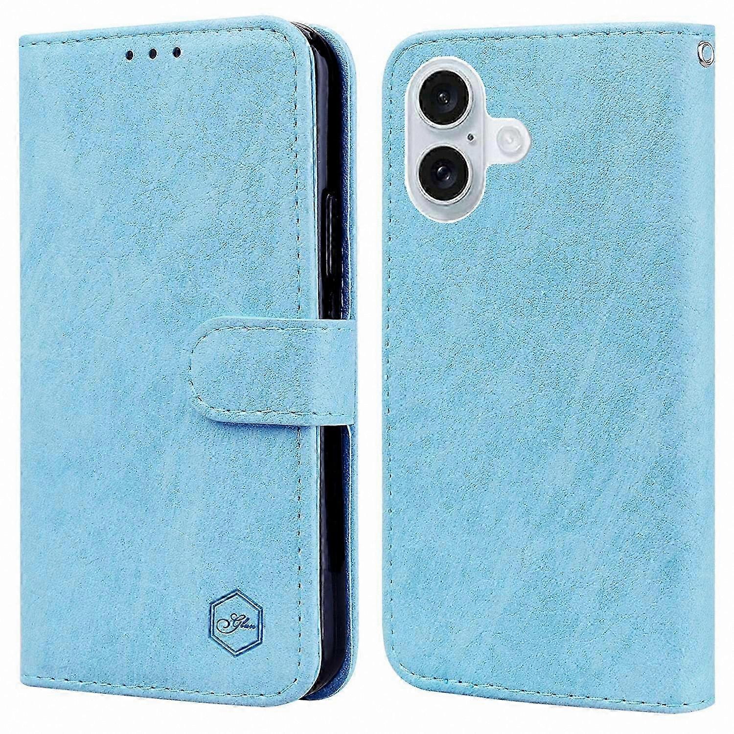 Leather Wallet Case with Stand - Folding Phone Cover in Solid Colors