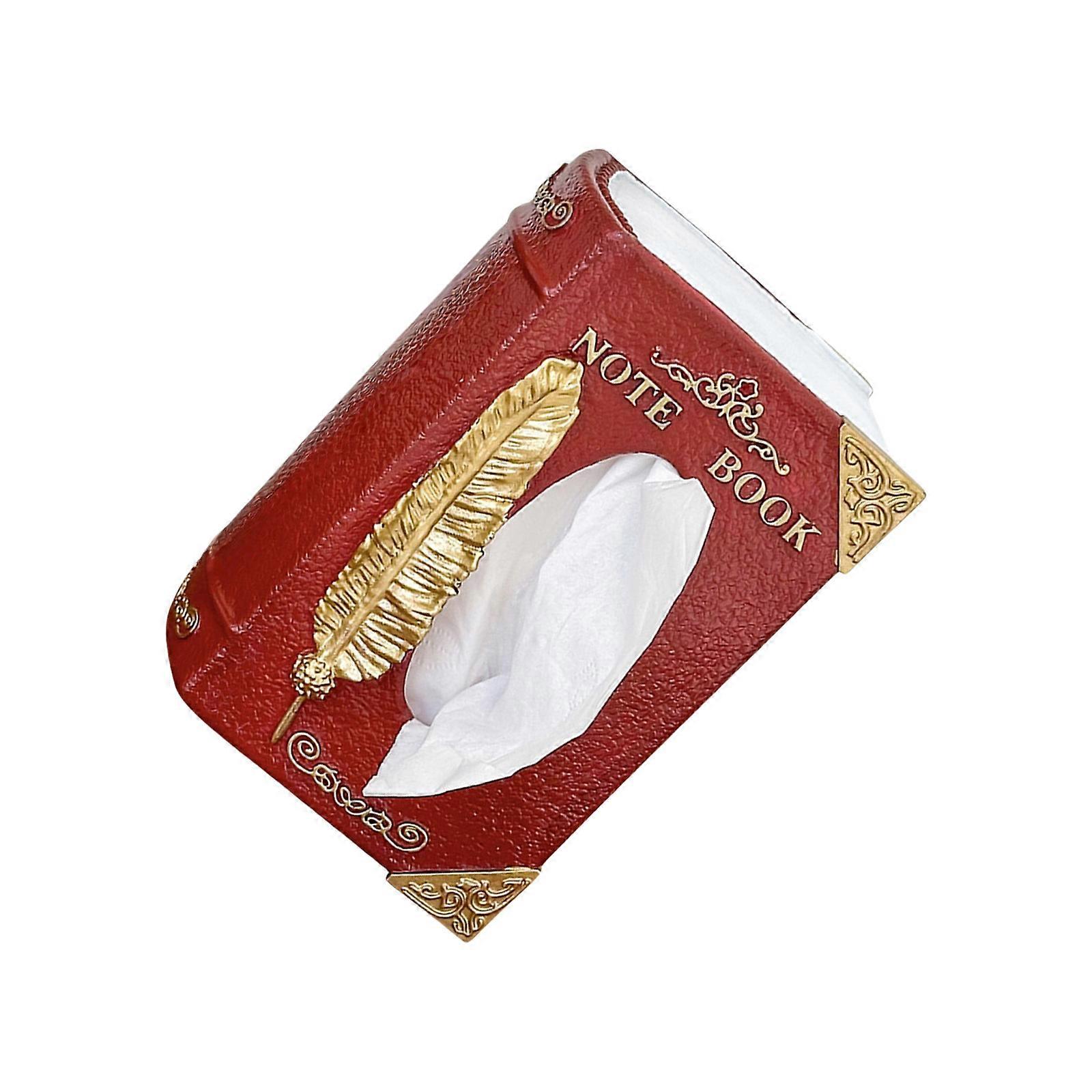Decorative Book Shaped Tissue Dispenser Kitchen Countertop Organizer Multipurpose Storage Solution for Napkins Multicolor