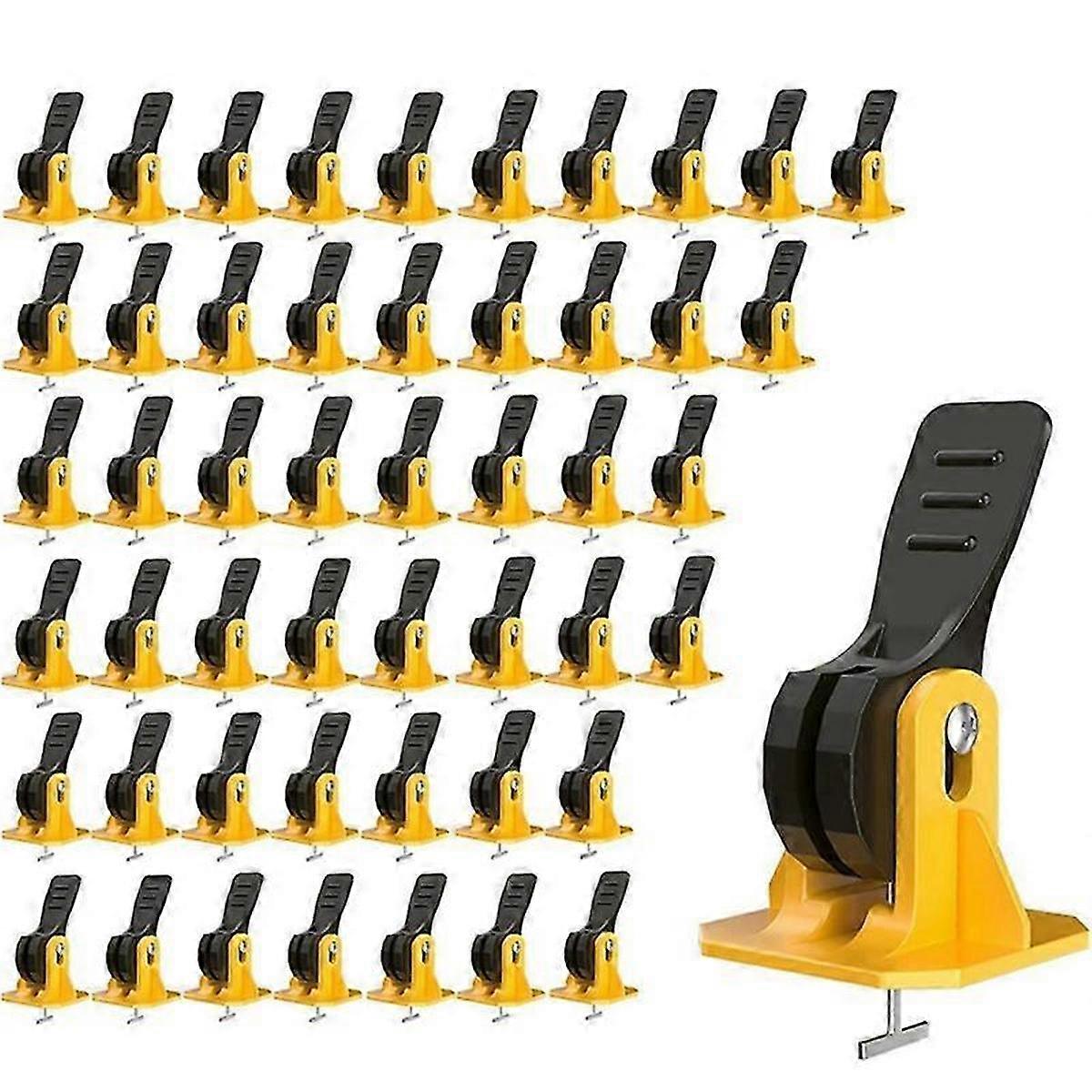 50 PCS Tile Tools compatible Leveling Installation, Reusable Tile Leveling System, Floor Leveling Tools, Ti