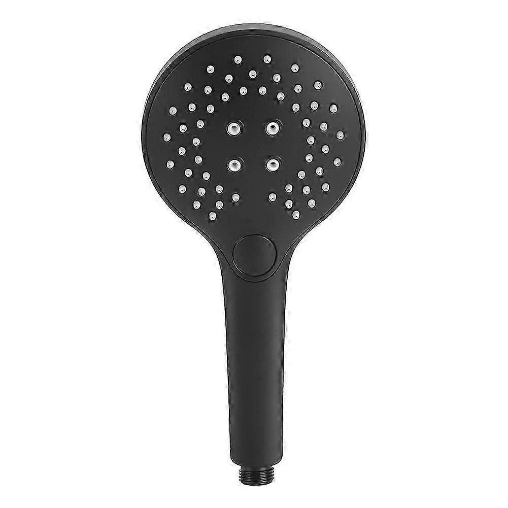 G1/2in 3 Functions Button Type Bathroom Handheld Shower Head Hand Shower Matte Black